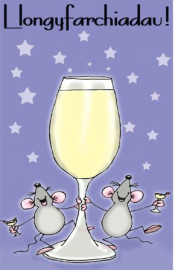 Llongyfarchiadau - Llygod Llawen / Congrats - Happy Mice
