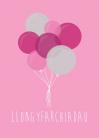 Llongyfarchiadau - Balwn Pinc / Congrats - Pink Balloon